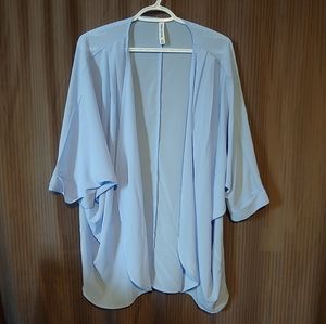 Baby blue shear flowy kimono